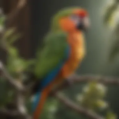 Understanding Natural Behavior in Parrots A vibrant parrot perched on a branch reflecting its natural habitat