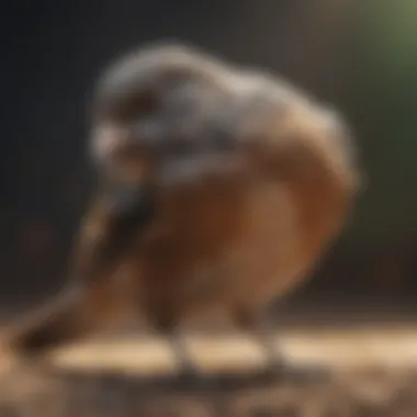 A caring individual examining a bird in distress