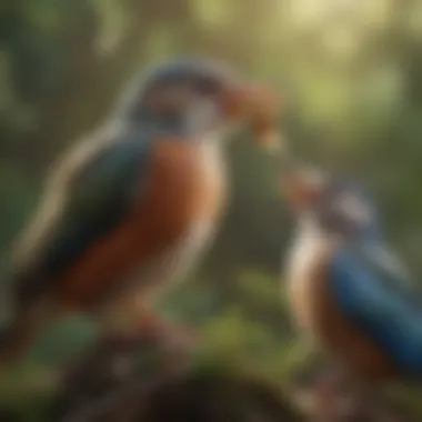 Diversity in Bird Vocalizations Illustration of various bird species and their unique vocalizations