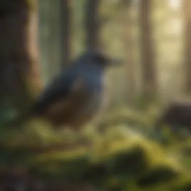 Serene Forest with Avian Sounds A serene forest scene teeming with birds