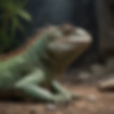 Secure Iguana Habitat Secure iguana habitat demonstrating effective safety measures