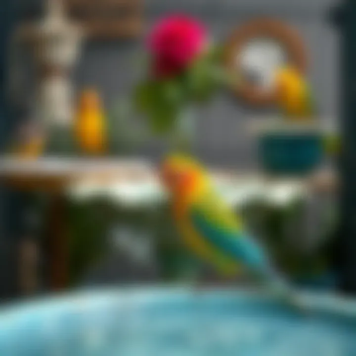 Variety of Large Bird Bath Designs Different designs of large bird baths for cage environments