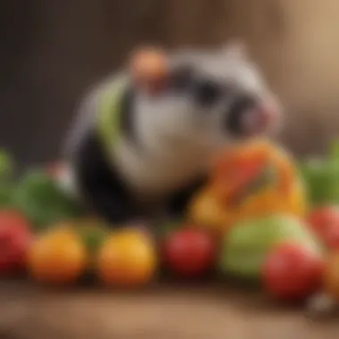 Colorful Fruits and Vegetables for Sugar Gliders A vibrant assortment of fruits and vegetables suitable for sugar gliders