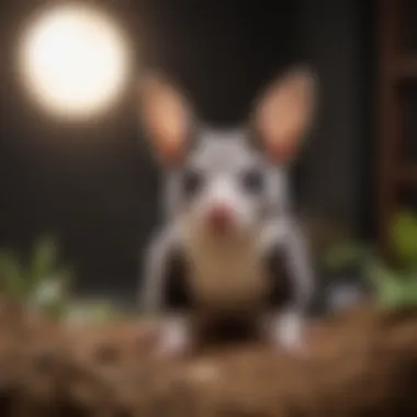 Playful Interaction in a Small Space Sugar gliders engaging in play within a small enclosure