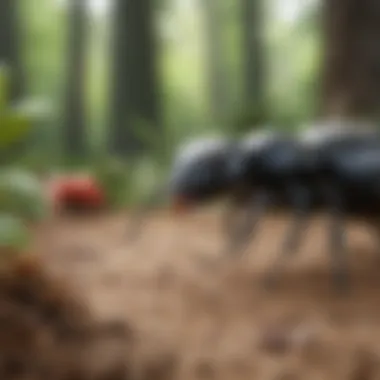 Natural Setting with Ant Guard Design User-friendly design of a Perky Pet ant guard showcased in a natural setting.
