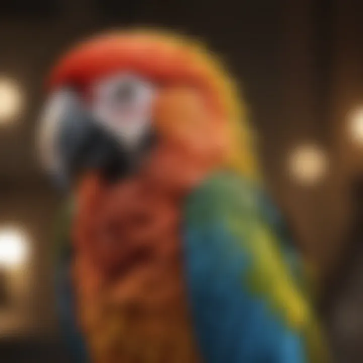 Large macaw with brilliant plumage