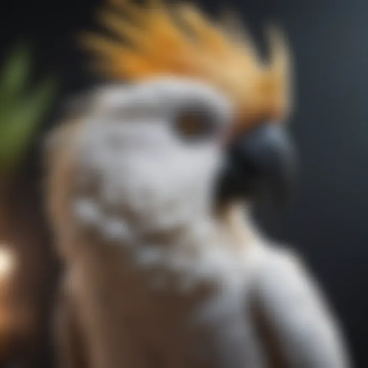 Elegant cockatoo showcasing its crest