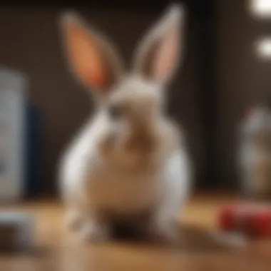 Administering Basic First-Aid to Your Rabbit Rabbit receiving basic first-aid measures at home