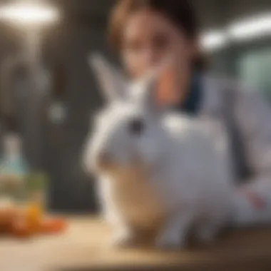 When to Seek Professional Help for Your Rabbit Veterinarian examining a rabbit in a clinical setting