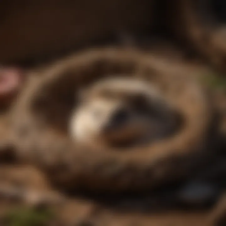 A cozy hedgehog nest showcasing appropriate bedding materials