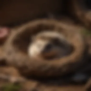 Cozy Hedgehog Nest with Proper Bedding A cozy hedgehog nest showcasing appropriate bedding materials