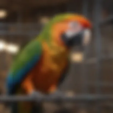 Enrichment Features in Macaw Cages Well-designed macaw cage with enrichment features