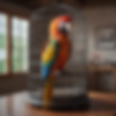 Proper Placement of Macaw Cage Properly placed bird cage in a living space