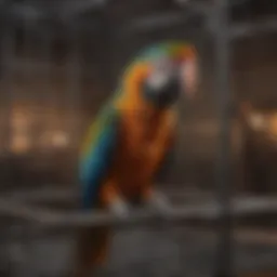 Spacious macaw bird cage showcasing ideal dimensions