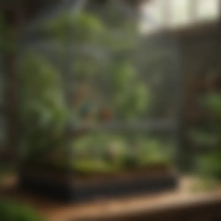 A lush, green environment illustrating the concept of an ideal habitat for pet birds.