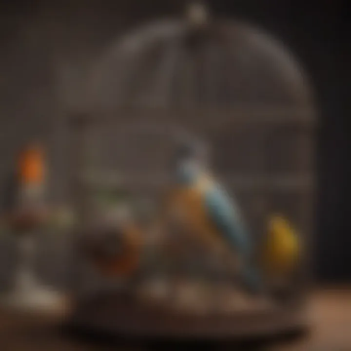 Various types of bird cages showcasing different materials and styles.