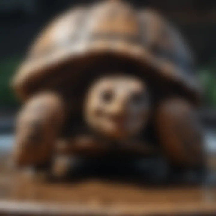 A tortoise enjoying a soak in a large water bowl