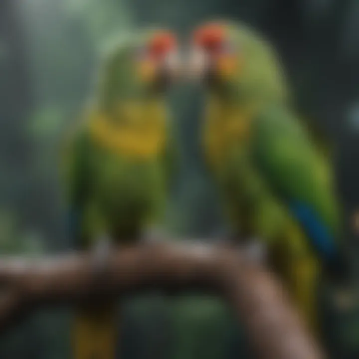 Comparison of different Amazon parrot species with distinct characteristics