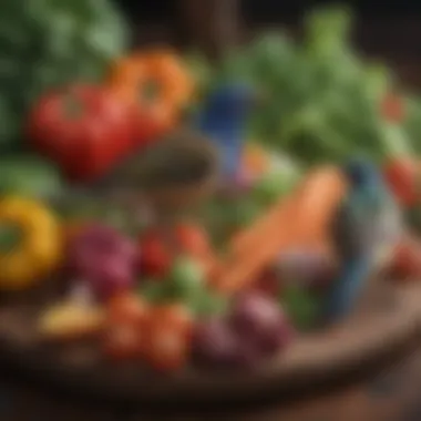 Essential Vegetables for a Balanced Bird Diet A colorful assortment of vegetables recommended for bird diets
