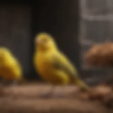 Different canary species illustrating size and habitat needs.