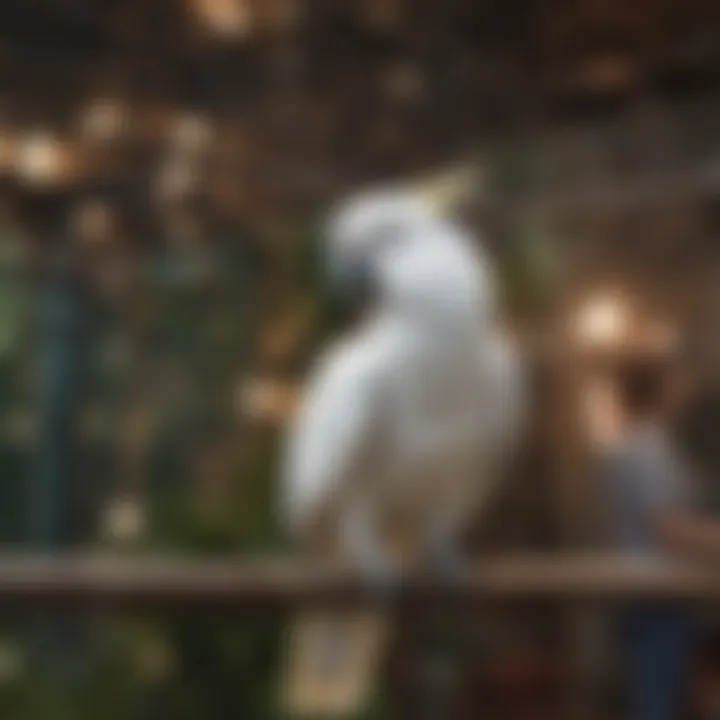 Outdoor aviary designed for cockatoos