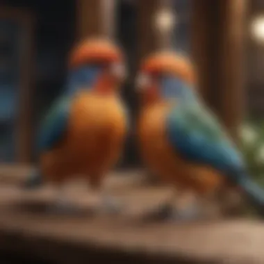 Happy Pet Birds Happy pet birds enjoying their environment