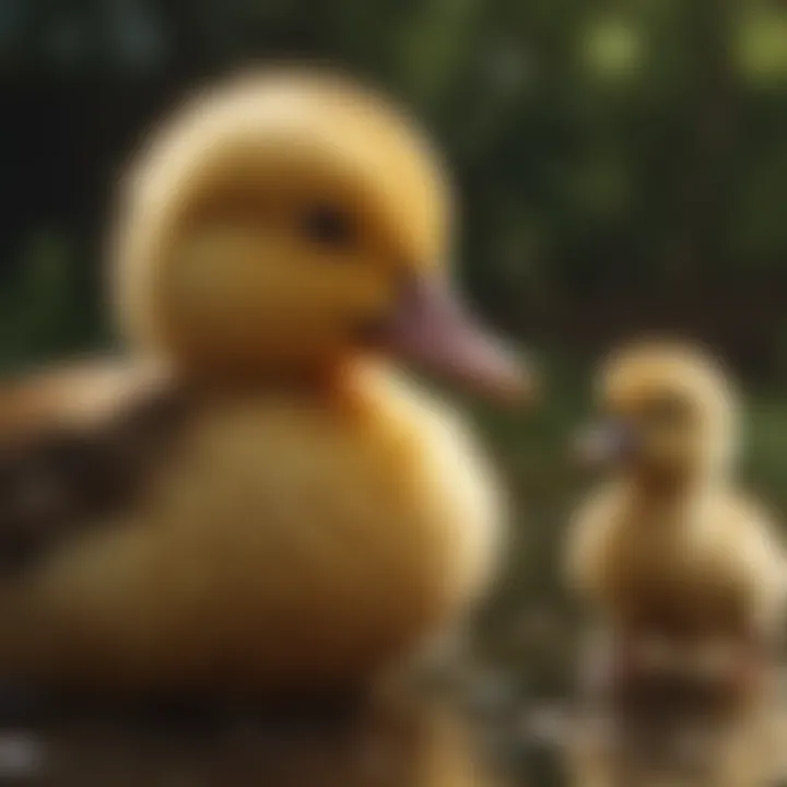 A close bond between a duckling and its owner