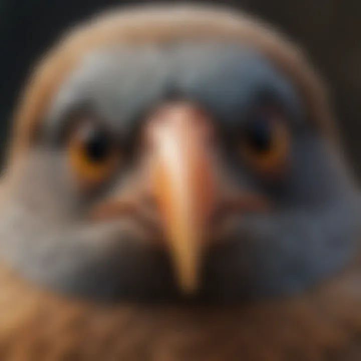 Close-up of a bird's expressive eyes conveying emotion