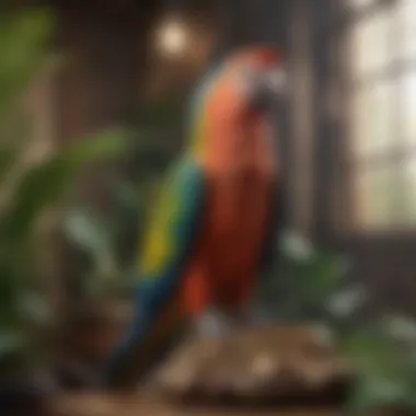 Creating the Ideal Habitat for Large Parrots A spacious and enriching habitat designed for large parrots