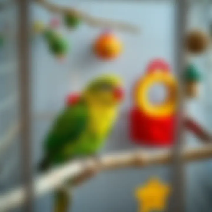 Creating an Enriching Environment for Your Conure A cozy birdcage with enriching toys and accessories