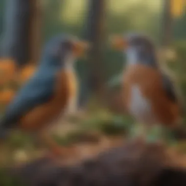 The Role of Social Interaction Bird engaging in social interaction with another bird