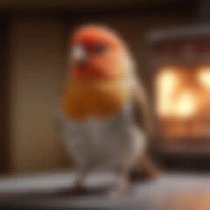 Various types of heaters for pet birds