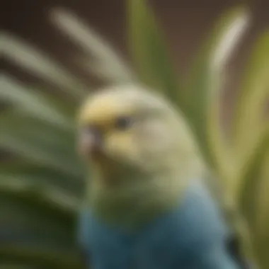 Understanding Budgerigar Comfort A close-up of a budgerigar displaying its feathers, indicating comfort.