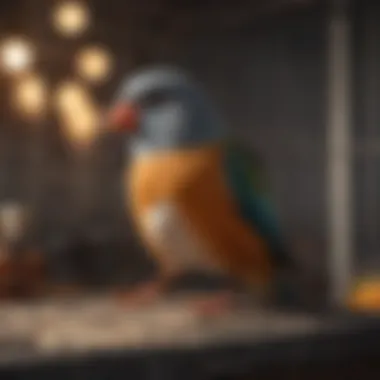 Ensuring Comfort and Safety for Pet Birds A bird perched comfortably inside a spacious and safe cage.