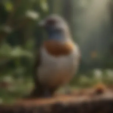 Creating an Ideal Habitat for Guinea Birds A guinea bird exploring a cozy habitat filled with natural elements