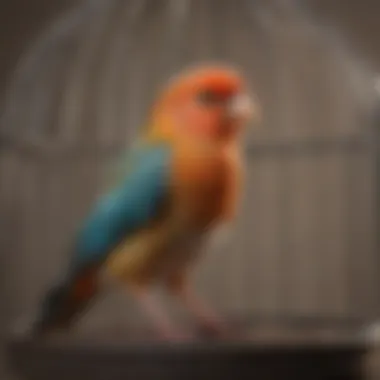 A well-maintained powder coated bird cage after cleaning, demonstrating easy upkeep