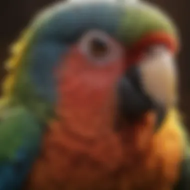 Close-up of a healthy parrot showcasing vibrant feathers