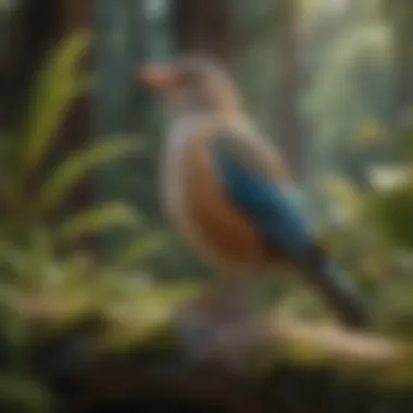 Diversity of Bird Species and Their Habitats Illustration depicting various bird species in their habitats