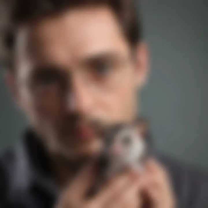 Veterinarian examining a sugar glider, emphasizing healthcare considerations