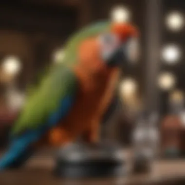 Essential Supplies for Parrot Care An array of parrot supplies showcasing food and toys