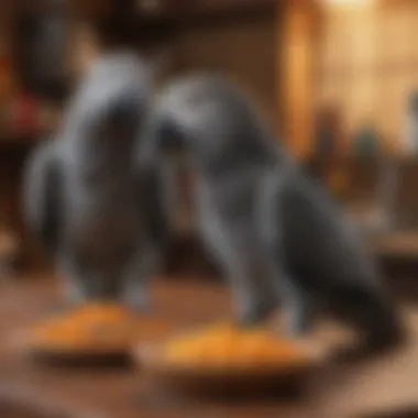 Balanced Commercial Diet for African Grey Parrots A well-balanced commercial diet for African Grey Parrots