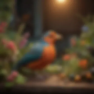 Diversity of Bird Symbolism in Dreams An abstract portrayal of various bird species, highlighting the diversity of meanings in dream interpretations.