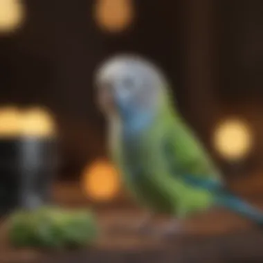 A lively budgerigar displaying its unique sounds