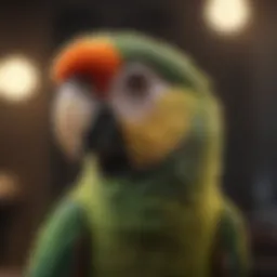 A vibrant parrot showcasing its remarkable vocal skills