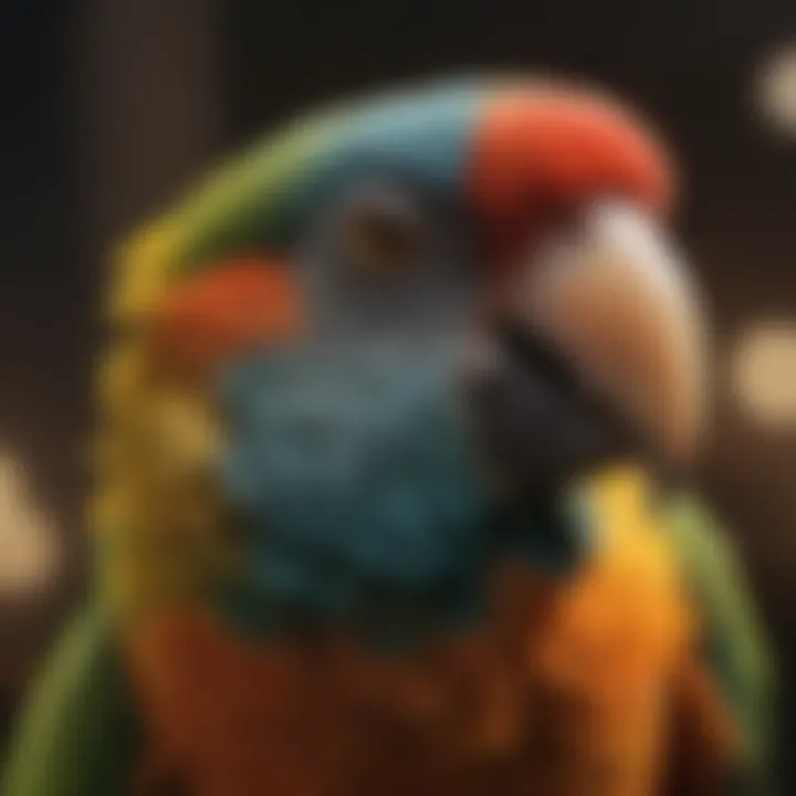 Close-up of a rare parrot species