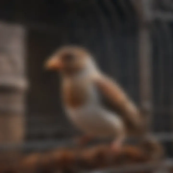 Close-up of a sturdy bird cage material displaying its durability