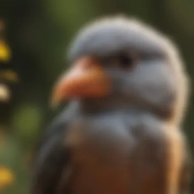 Close-up of a bird enjoying gentle caresses on its head