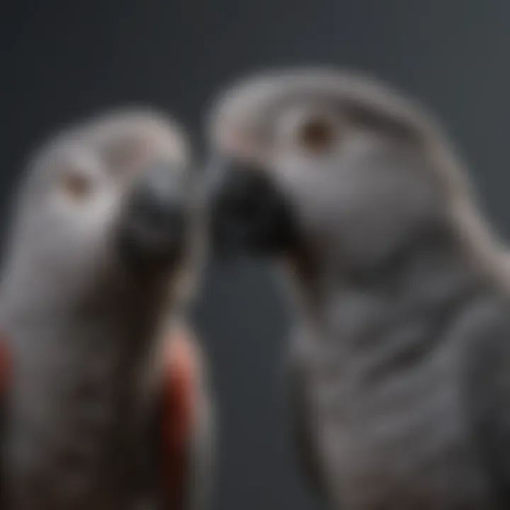 A detailed chart comparing characteristics of African Grey parrots from various sources.