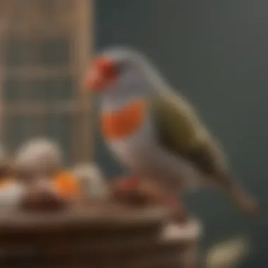 Various enriching accessories that promote zebra finch activity